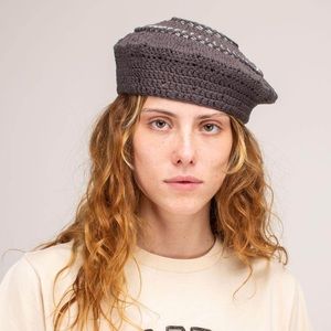 COPY - Ganni grey cotton beret